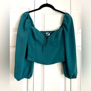 Aritzia Wilfred Novella blouse - green XS
